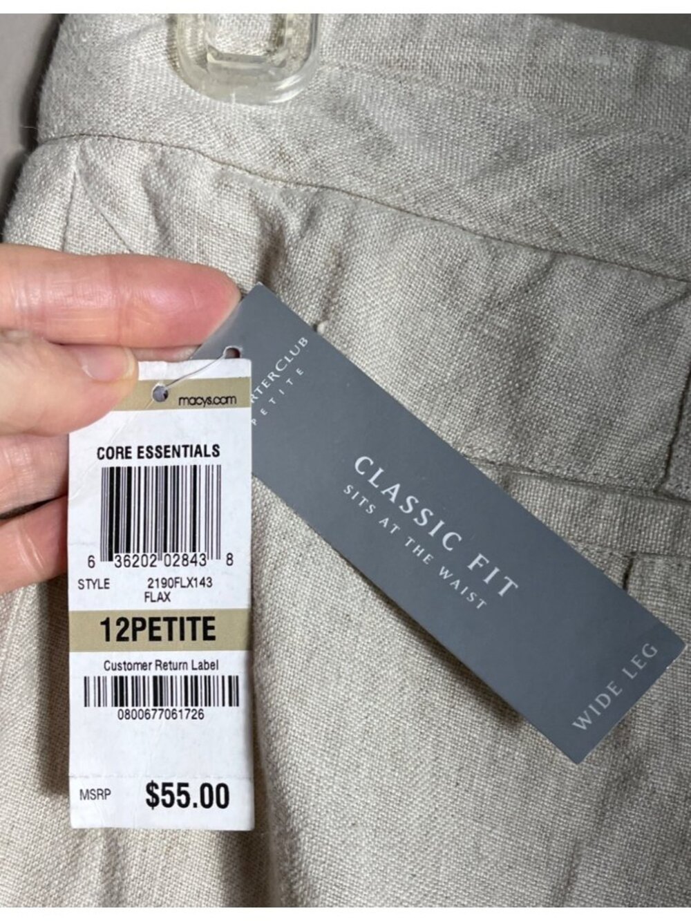 NWT Linen Pants Flax Resort Coastal Vacation Brunch Festival Charter Club Wom 12 - Picture 14 of 16